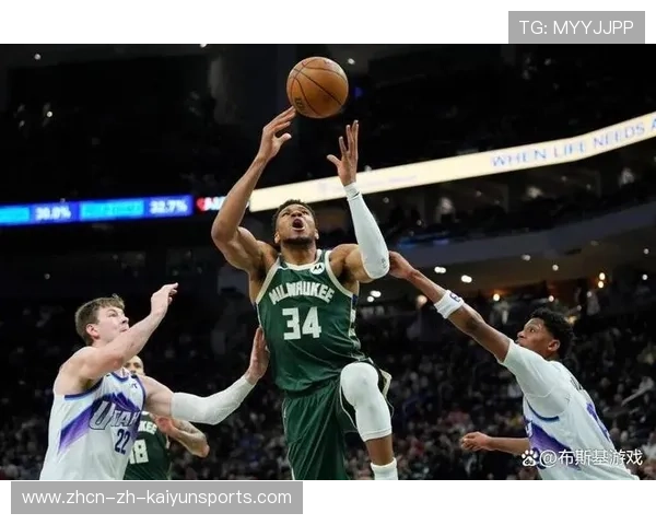 字母哥禁区内泰山压顶暴扣得分，雄鹿主场力擒猛龙